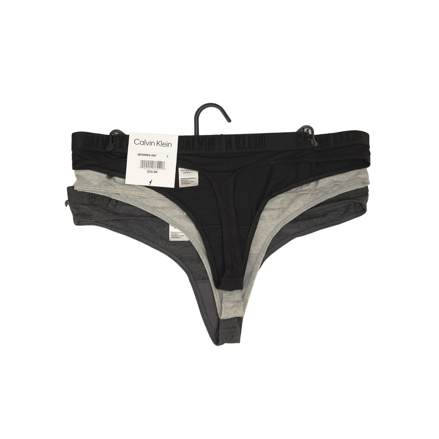 Tangas Calvin Klein Thong Paquete De 3 Mujer Multicolor