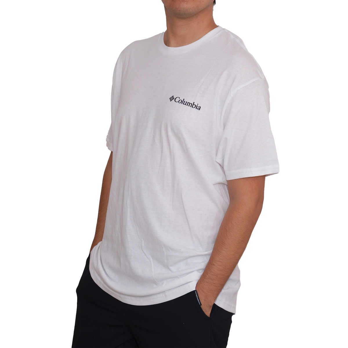 Playera manga corta Columbia Jungle Logo Blanco para Hombre