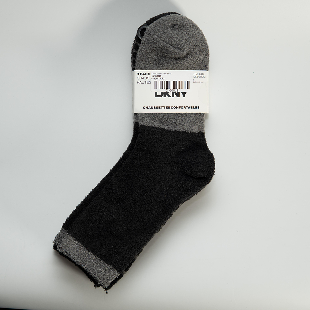 3 pack calcetin DKNY Cozy Socks Gris para Mujer
