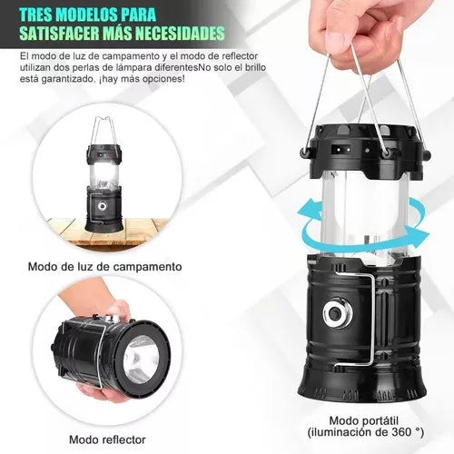 Linterna Campamento Recargable Sihong Sh-5800t Paq. 2 Pzs.