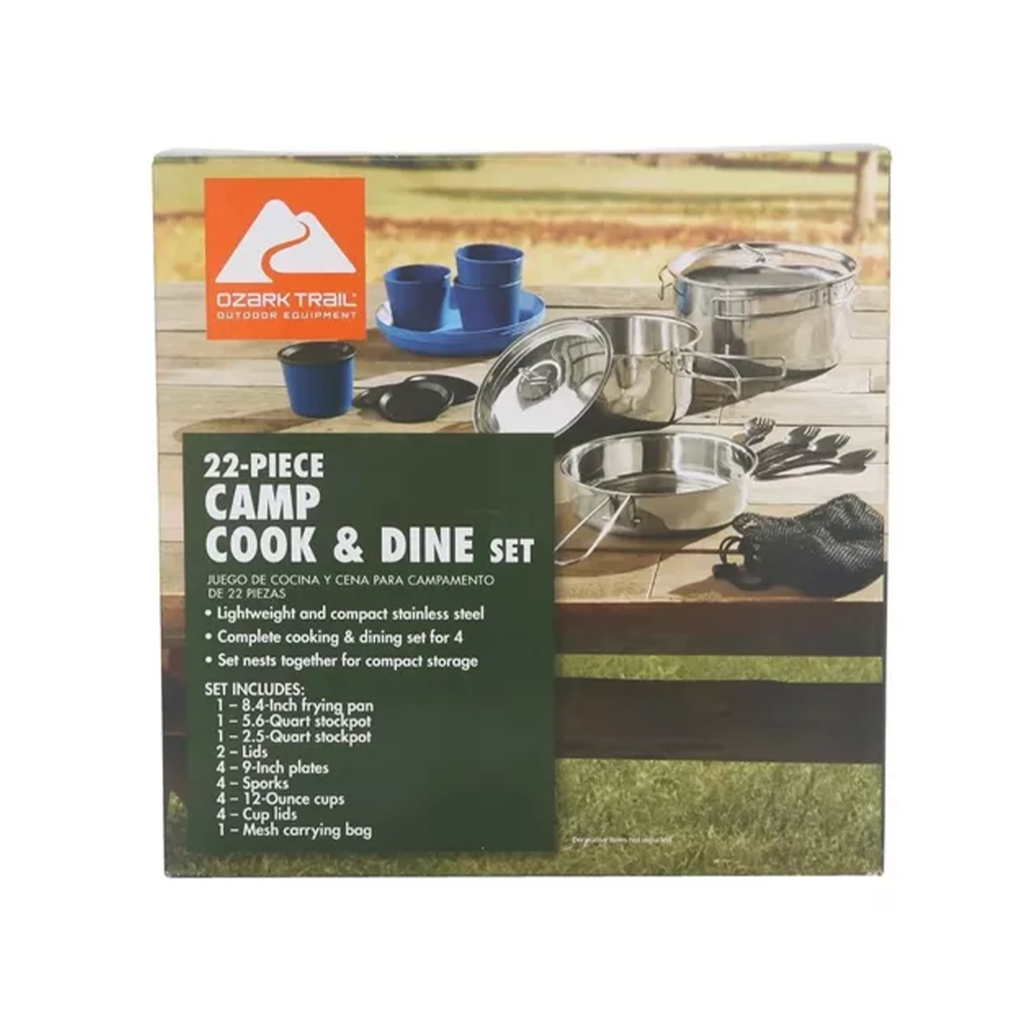 Ozar Trail Set De Cocina Y Comedor Para Camping