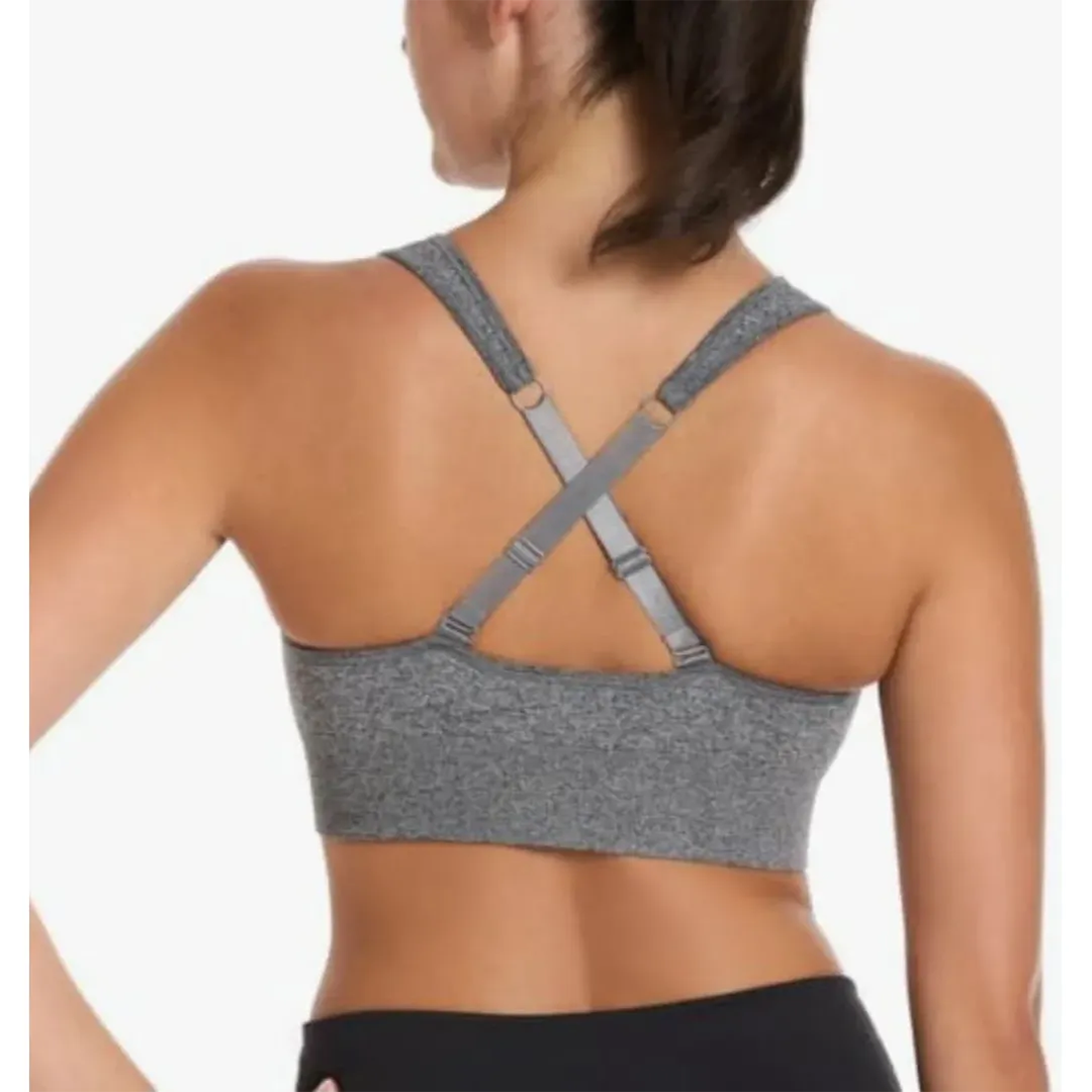 2 pack Sport Bra Puma Seamless Sport Bra Square Design Negro/Gris para Mujer