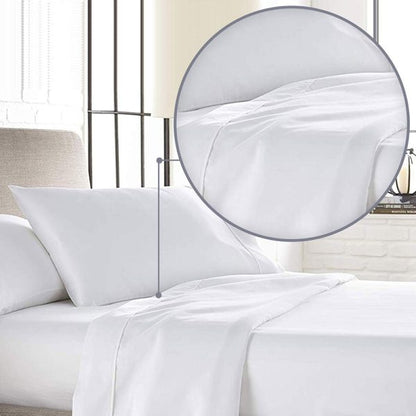 Juego de sabanas King Size  4 pzs Ultra Lux Oeko Tex Blanco