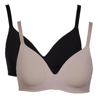 2 pack brassier Calvin Klein Lightly Lined WireFree Bra Negro/Fresco para Mujer