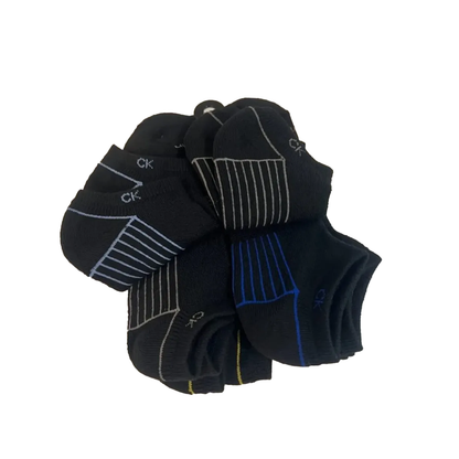 6 pack calcetin Calvin Klein Cushion Quarter Cut Negro para Hombre
