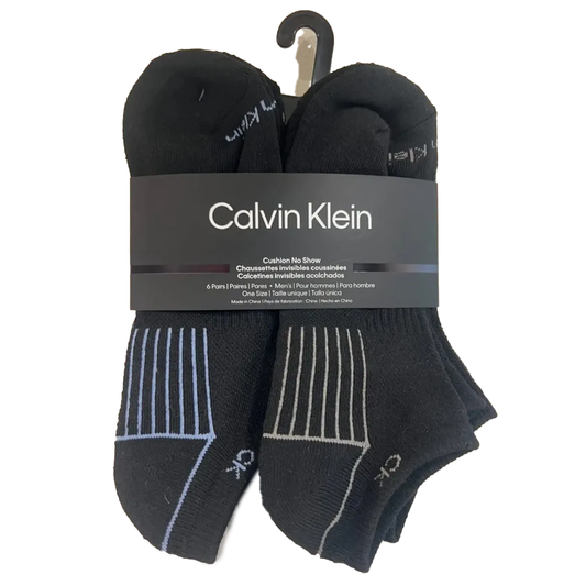 6 pack calcetin Calvin Klein Cushion Quarter Cut Negro para Hombre