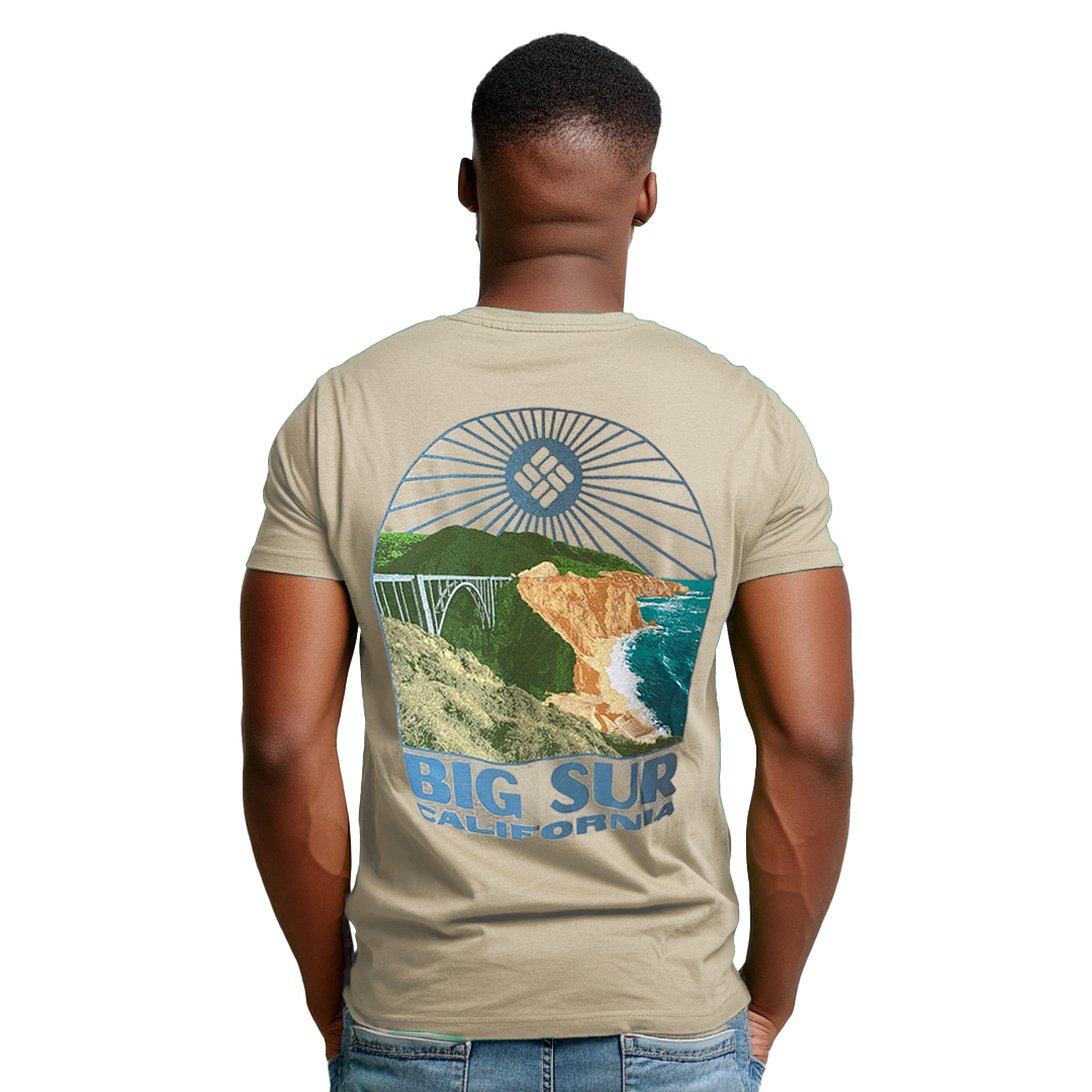 Playera Columbia Big Sur California Color Fosil 100% Original