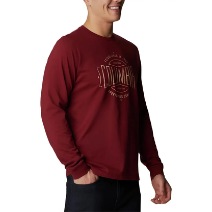 Playera manga larga Columbia Tested Tough 1938 Vino para Hombre
