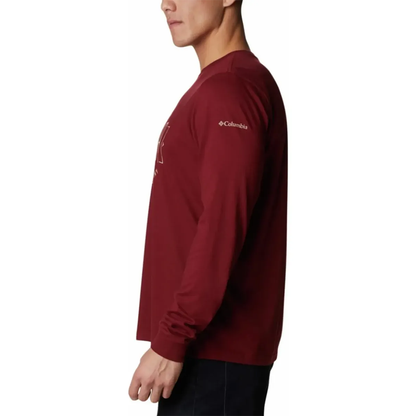 Playera manga larga Columbia Tested Tough 1938 Vino para Hombre