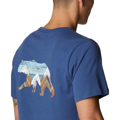 Playera manga corta Columbia Pine Trails Azul para Hombre