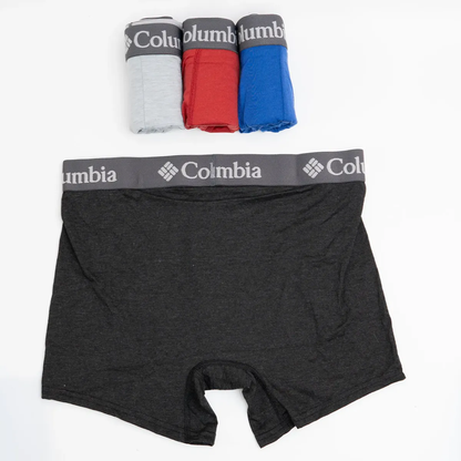 Stretch Boxer 4 Pack Columbia High Performance Stretch Boxer Briefs Negro/Gris/Rojo/Azul para Hombre