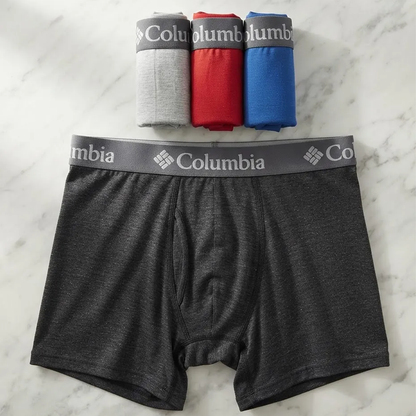 Stretch Boxer 4 Pack Columbia High Performance Stretch Boxer Briefs Negro/Gris/Rojo/Azul para Hombre