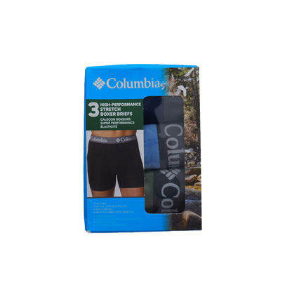 3 pack ropa interior Columbia High-Performance Stretch Boxer Brief Verde/Azul/Marino para Hombre