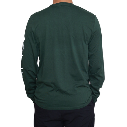Playera manga larga Columbia Small Logo front Verde oscuro para Hombre