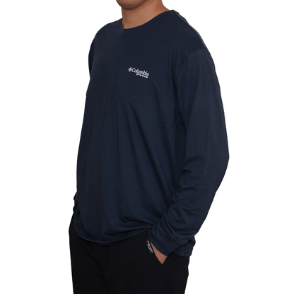 Playera manga larga Columbia PHG Golden Retriever Azul Noche para Hombre