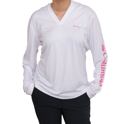 Hoodie Columbia Rapid Creek V Neck Blanco para Mujer