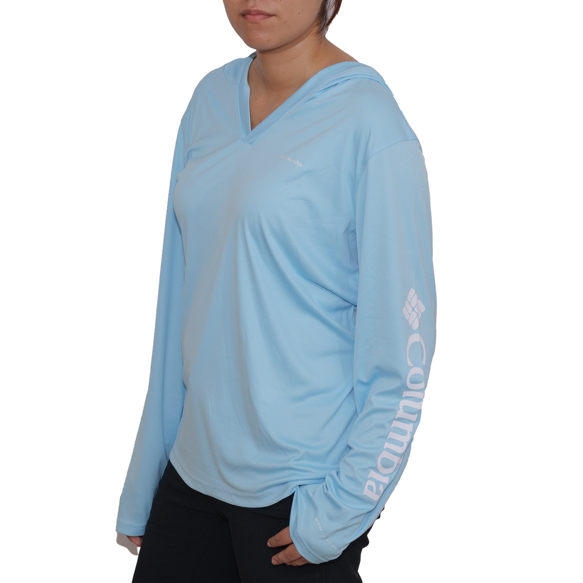 Hoodie Columbia Rapid Creek V Neck Azul Cielo para Mujer
