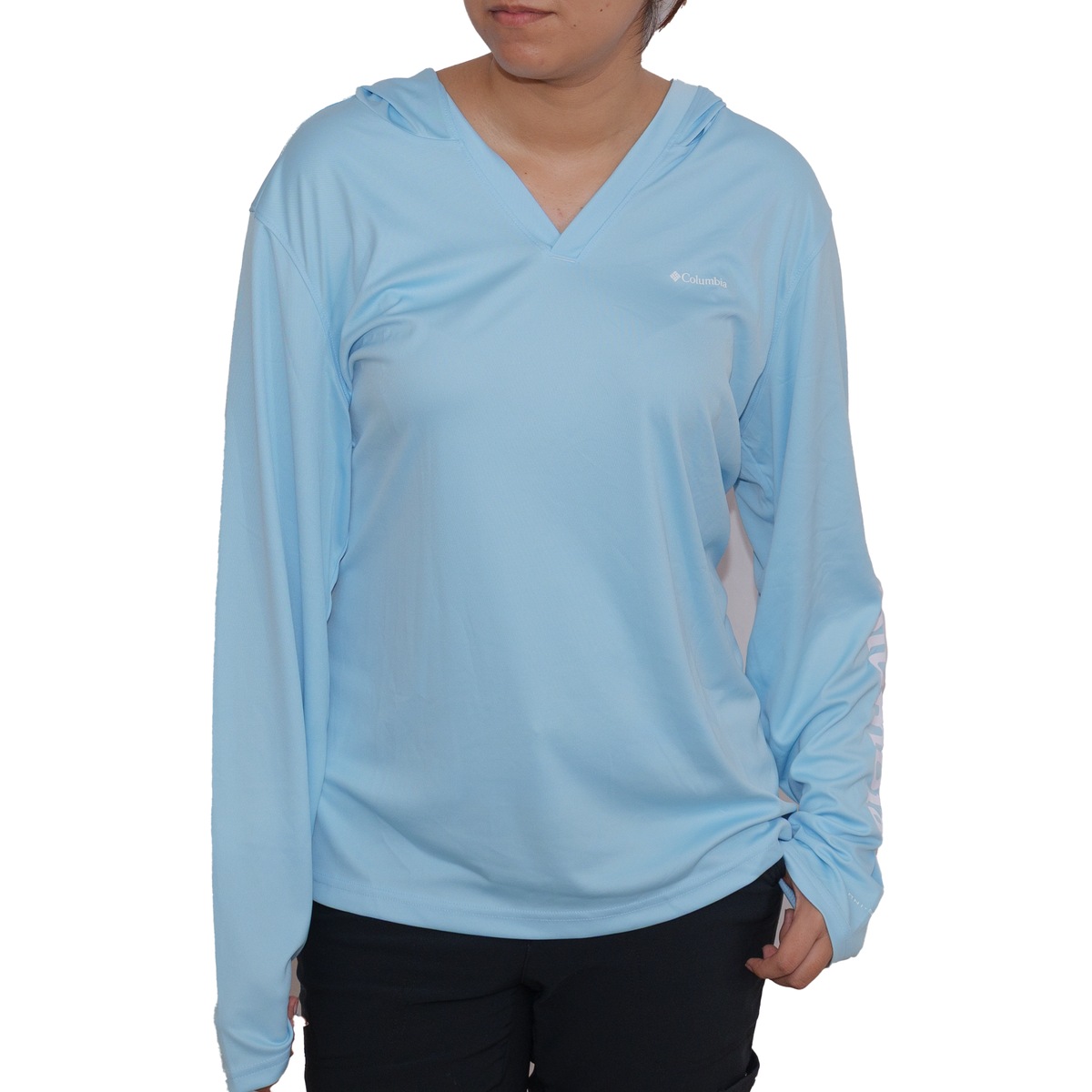 Hoodie Columbia Rapid Creek V Neck Azul Cielo para Mujer