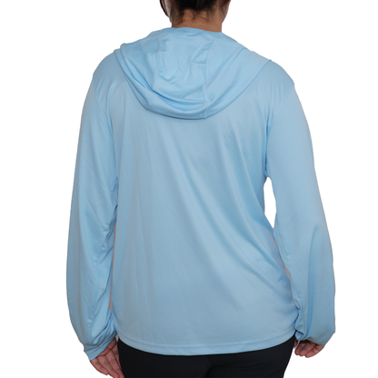 Hoodie Columbia Rapid Creek V Neck Azul Cielo para Mujer