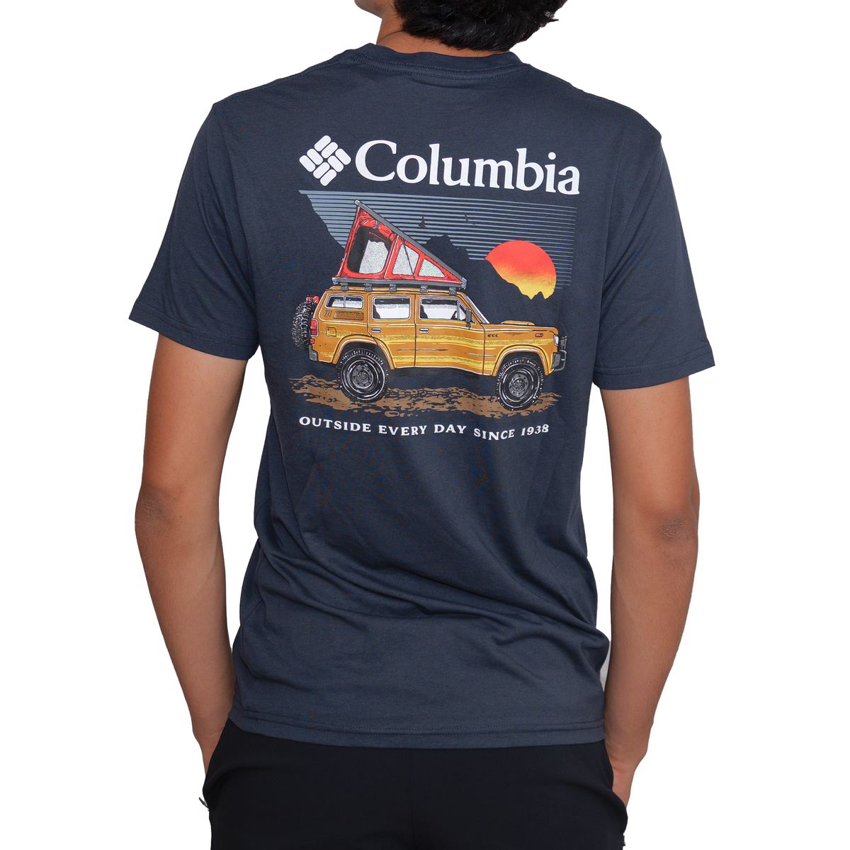 Playera manga corta Columbia Truck Outside everyday Azul Noche para Hombre