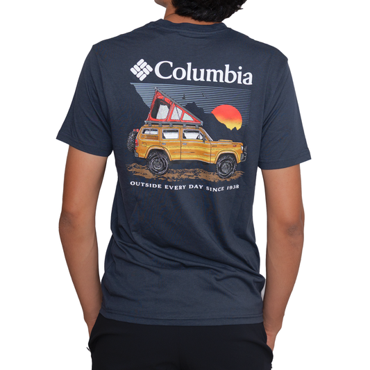 Playera manga corta Columbia Truck Outside everyday Azul Noche para Hombre