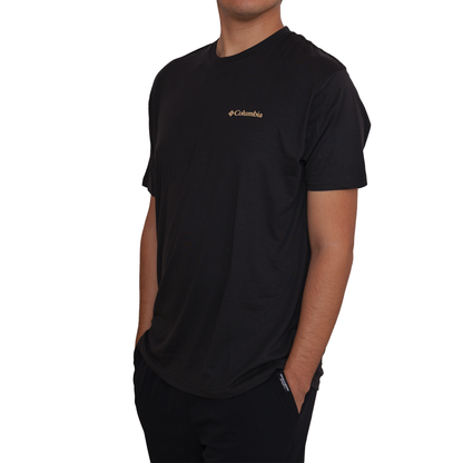Playera manga corta Columbia American Bison  Negro para Hombre