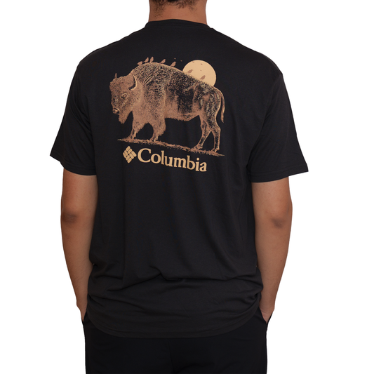 Playera manga corta Columbia American Bison  Negro para Hombre