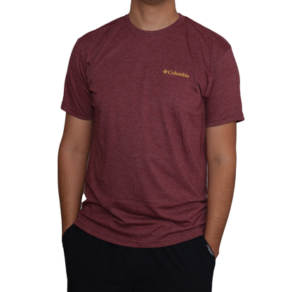 Playera manga corta Columbia Mountain Adventure Without Limits Tinto para Hombre
