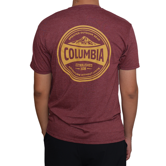 Playera manga corta Columbia Mountain Adventure Without Limits Tinto para Hombre