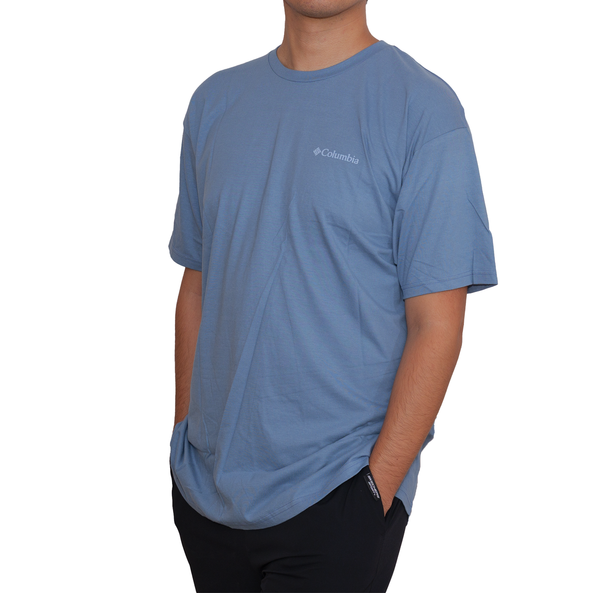 Playera manga corta Columbia Hiking Club Azul acero para Hombre