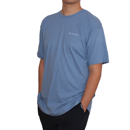 Playera manga corta Columbia Hiking Club Azul acero para Hombre