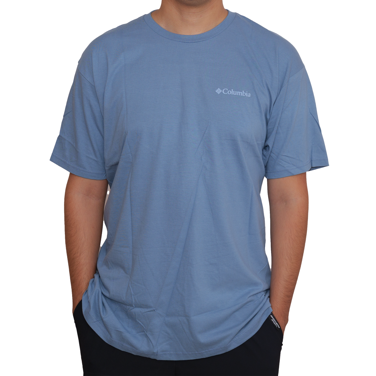 Playera manga corta Columbia Hiking Club Azul acero para Hombre