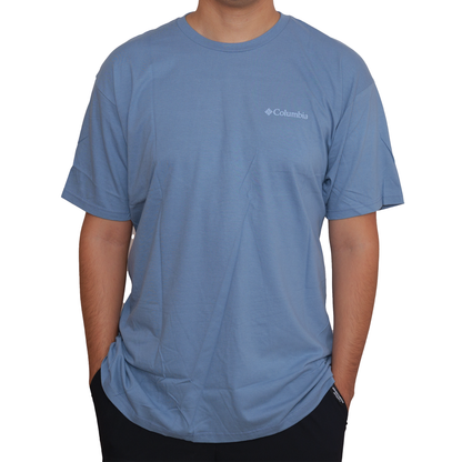 Playera manga corta Columbia Hiking Club Azul acero para Hombre