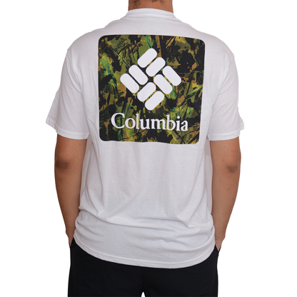 Playera manga corta Columbia Jungle Logo Blanco para Hombre