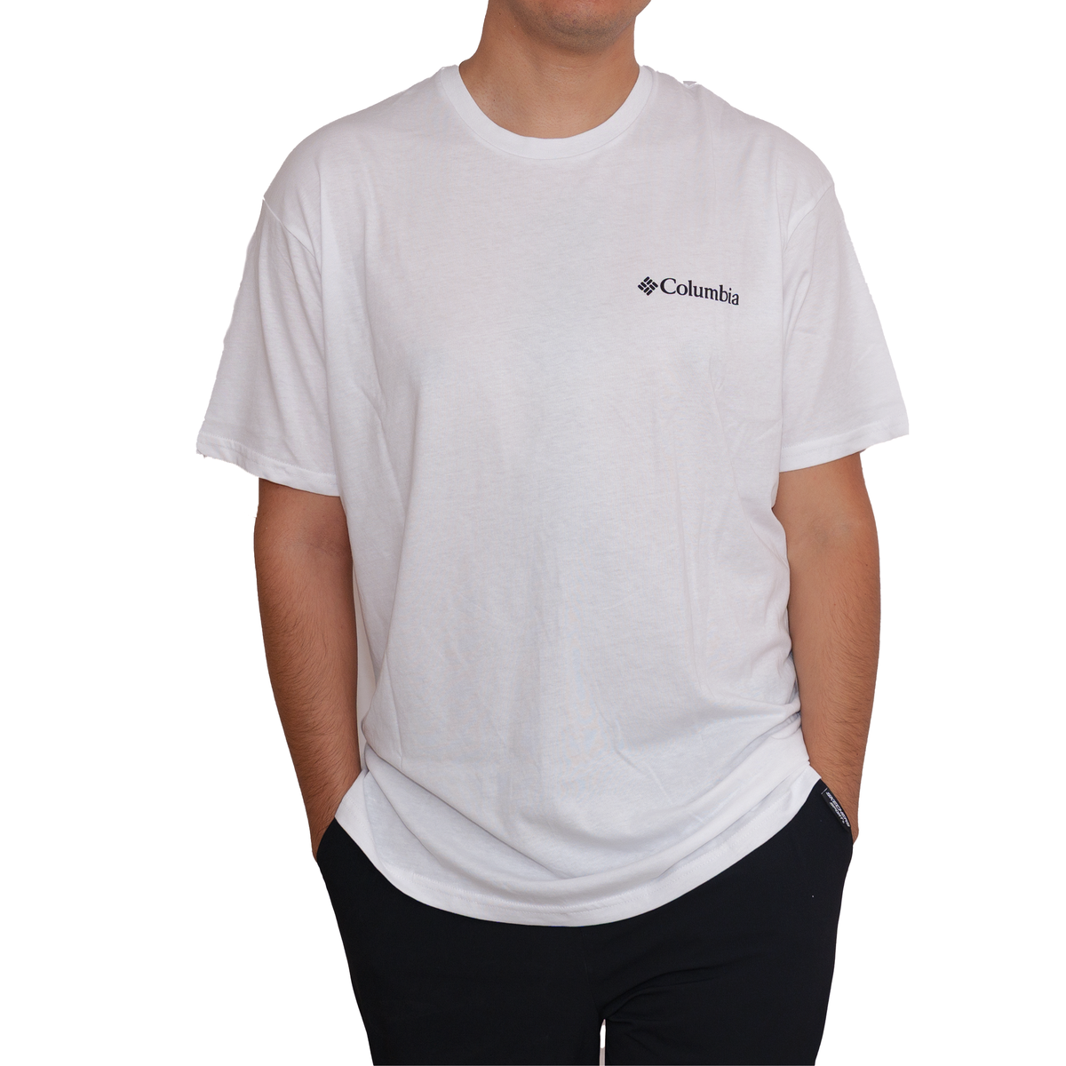Playera manga corta Columbia Jungle Logo Blanco para Hombre