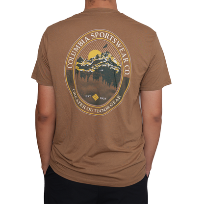 Playera manga corta Columbia Reflected Forest Marron para Hombre
