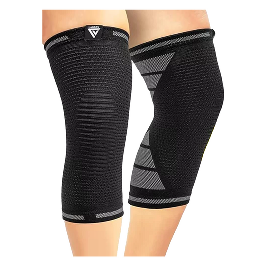 Rodilleras de compresion Langov Knee Braces Pair Support Negro