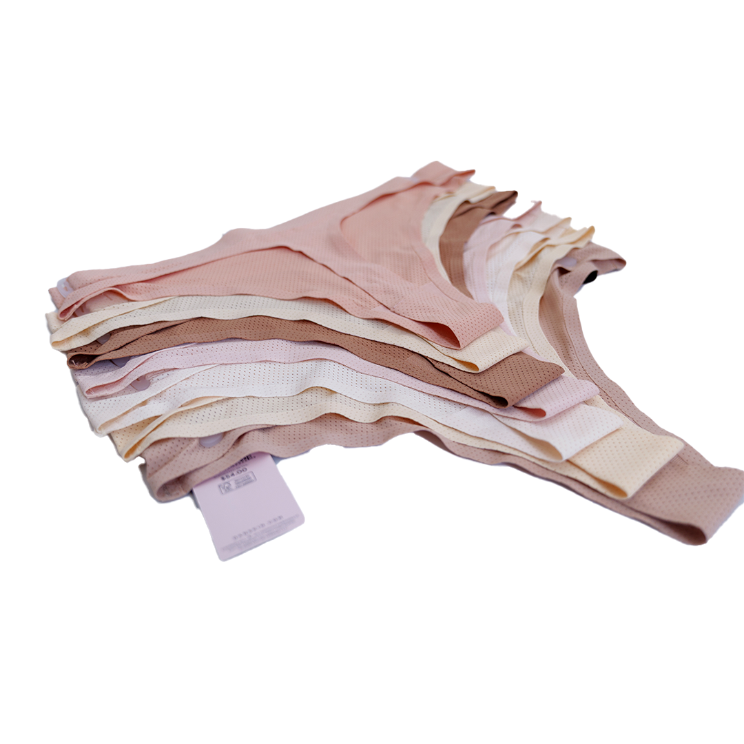 7 pack tanga Danskin No show Panties Pastel variado para Mujer