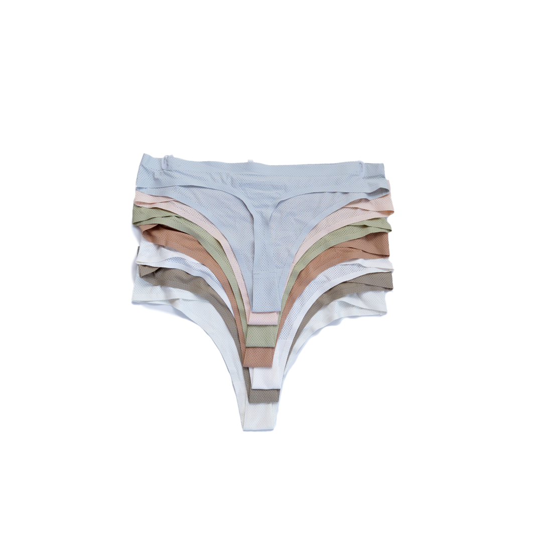 7 pack tanga Danskin No show Panties Pastel verde para Mujer