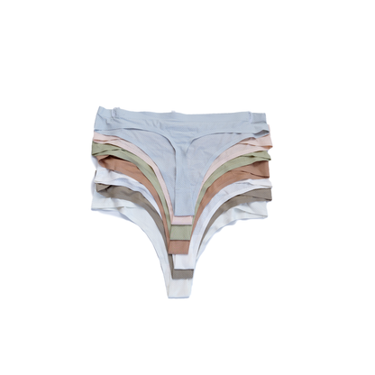 7 pack tanga Danskin No show Panties Pastel verde para Mujer