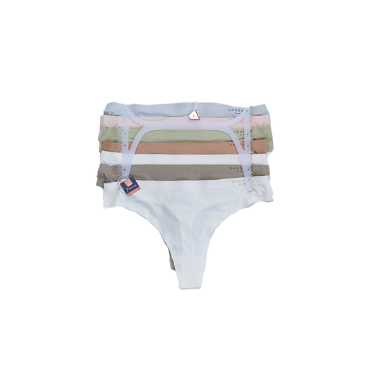 7 pack tanga Danskin No show Panties Pastel verde para Mujer