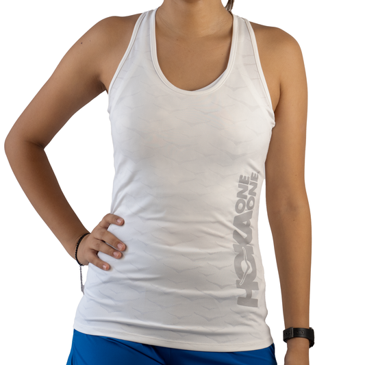 Camiseta HOKA Jacquar Blanco para Mujer