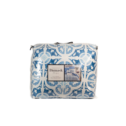 Juego de colchas Queen 4 pzs Charter Club Damask Collection Blanco/ Azul