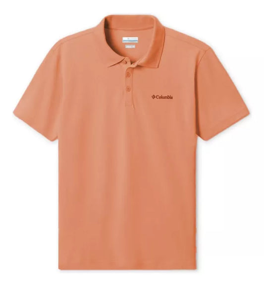 Camisa Polo Columbia Wingard II Solid Pique Polo Naranja para Hombre