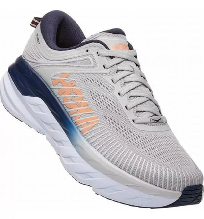 Tenis Hoka One One Bondi 7  Runners Mujer Color gris claro