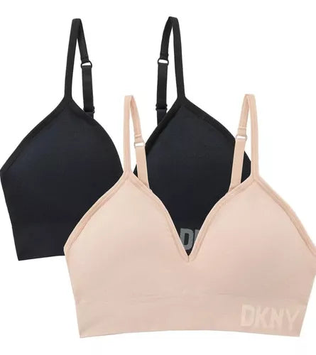 2 pack brassier DKNY Seamless Bra Negro/Nude para Mujer