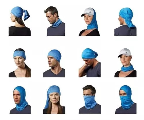 Cubrecara multifuncional 3 pzs Arctic Cool HydroFreeze X Gris/Negro/Azul