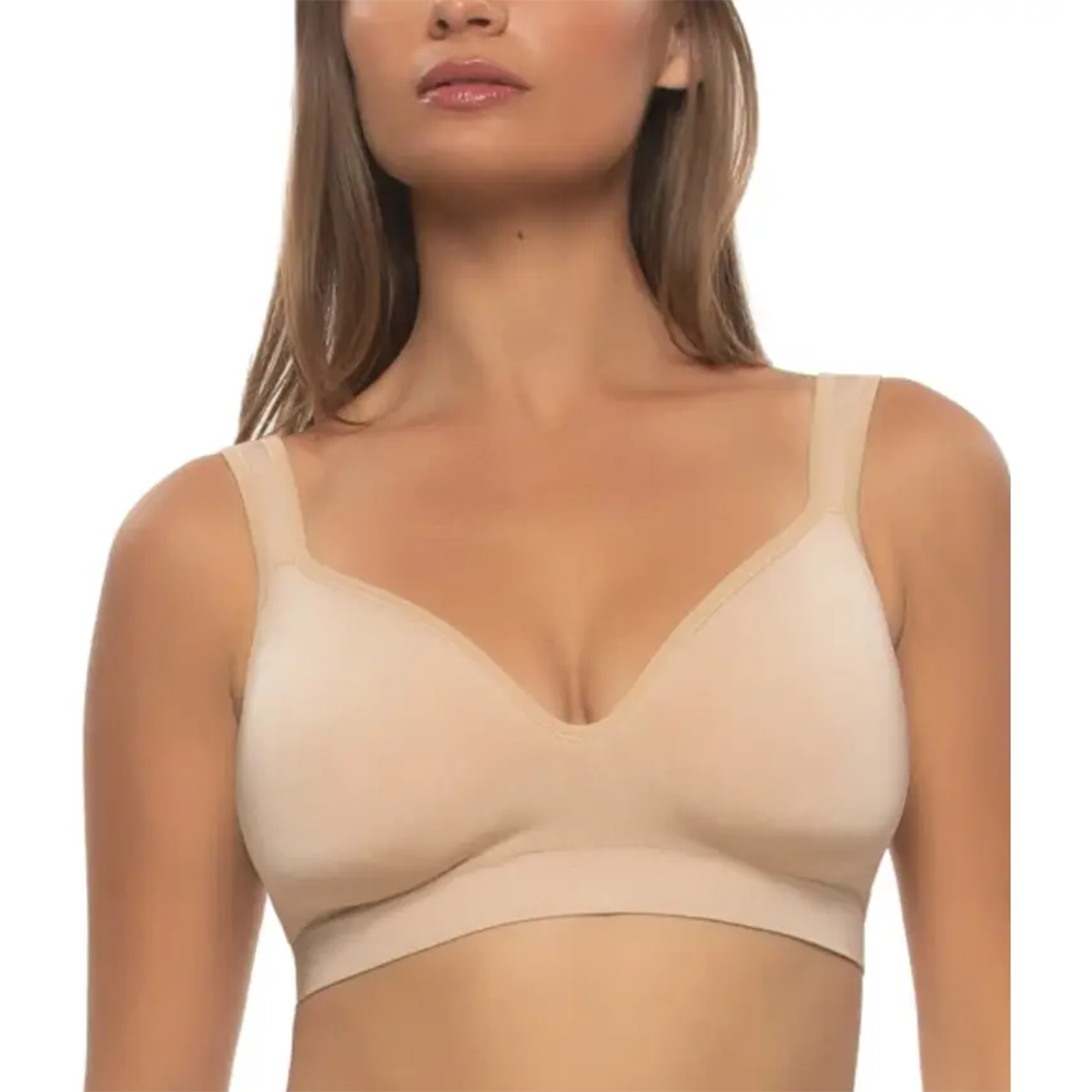 2 pack brassier Felina Wire Free Bra Negro/Nude para Mujer