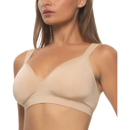 2 pack brassier Felina Wire Free Bra Negro/Nude para Mujer