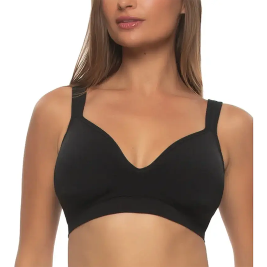 2 pack brassier Felina Wire Free Bra Negro/Nude para Mujer